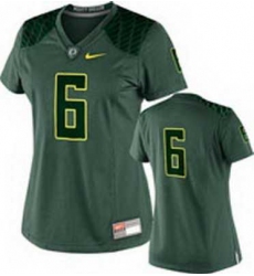 NEW Women Oregon Ducks Green #6 NCAA Jerseys