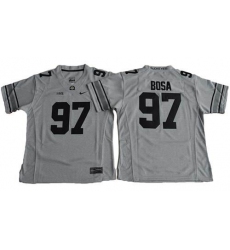 Women's Ohio State Buckeyes #97 Joey Bosa Gridion Grey II Stitched NCAA Jersey