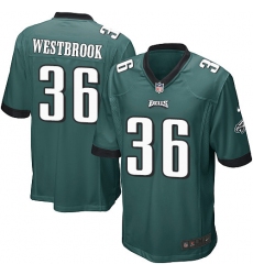 Men's Nike Philadelphia Eagles #36 Brian Westbrook Game Midnight Green Team Color NFL Jersey