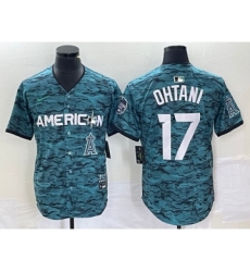 Men's Nike Los Angeles Angels #17 Shohei Ohtani Teal 2023 All Star Cool Base Stitched Jersey