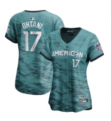 Women's American League #17 Shohei Ohtani Nike Teal 2023 MLB All-Star Game Limited Player Jersey