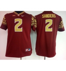 Florida State Seminoles 2 Deion Sanders Red College Football Jersey