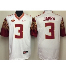 Florida State Seminoles 3 Derwin James White College Football Jersey