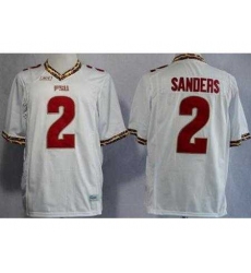 Florida State Seminoles FSU 2 Deion Sanders White NCAA Jerseys