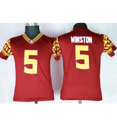 Seminoles #5 Jameis Winston Red Limited Stitched Youth NCAA Jersey