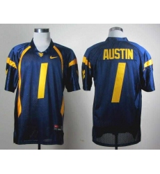 NCAA Nike West Virginia Mountaineers Tavon Austin 1 blue WVU jersey