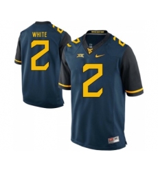 West Virginia Mountaineers 2 Ka'Raun White Navy College Football Jersey