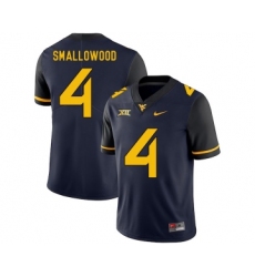 West Virginia Mountaineers 4 Wendell Smallwood Navy College Football Jersey