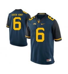 West Virginia Mountaineers 6 Dravon Askew-Henry Blue College Football Jersey