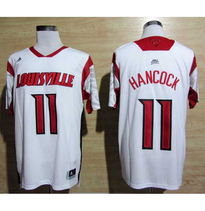 adidas Louisville Cardinals 2013 March Madness Luke Hancock 11 Authentic Jersey - White