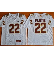 Boston College Eagles #22 Doug Flutie White Authentic Performance Stitched NCAA Jersey