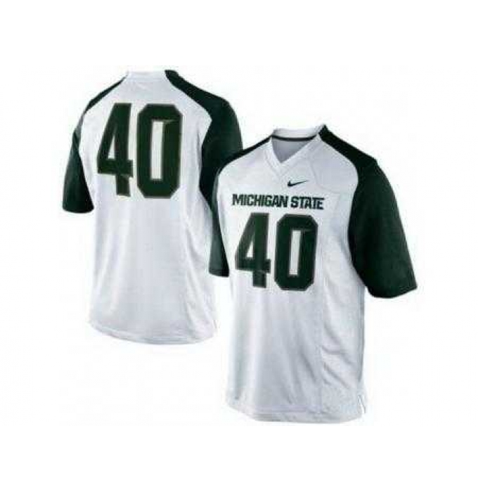 Michigan State Spartans 40 Max Bullough White College Football NCAA Jerseys