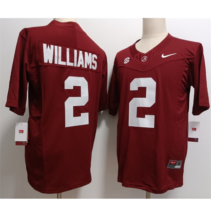 Men's Alabama Crimson Tide #2 Ryan Williams Red F.U.S.E Stitched Football Jersey