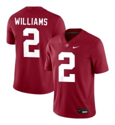 Men's Alabama Crimson Tide #2 Ryan Williams Red Stitched Football Jersey