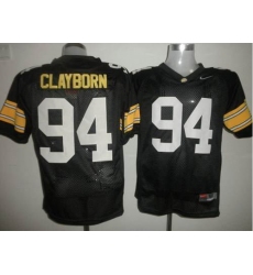 Iowa Hawkeyes #94 Adrian Clayborn Black Stitched NCAA Jersey