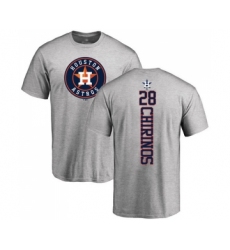 Baseball Houston Astros #28 Robinson Chirinos Ash Backer T-Shirt