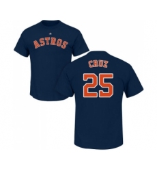 MLB Nike Houston Astros #25 Jose Cruz Jr. Navy Blue Name & Number T-Shirt