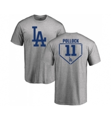 Baseball Los Angeles Dodgers #11 A. J. Pollock Gray RBI T-Shirt