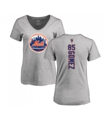 Baseball Women's New York Mets #85 Carlos Gomez Ash Backer T-Shirt