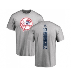 MLB Nike New York Yankees #13 Alex Rodriguez Ash Backer T-Shirt