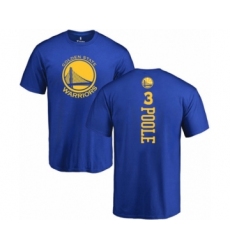 Basketball Golden State Warriors #3 Jordan Poole Royal Blue Backer T-Shirt