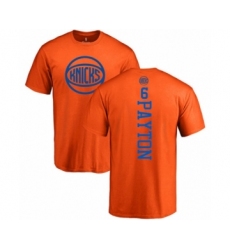 Basketball New York Knicks #6 Elfrid Payton Orange One Color Backer T-Shirt