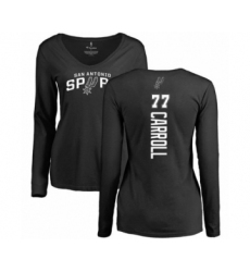 Basketball Women's San Antonio Spurs #77 DeMarre Carroll Black Backer Long Sleeve T-Shirt
