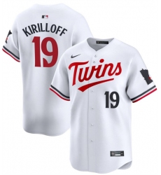 Men's Minnesota Twins #19 Alex Kirilloff White 2024 Home Limited Stitched Baseball Jersey