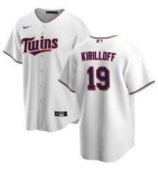 Men's Minnesota Twins #19 Alex Kirilloff White Cool Base Stitched Baseball Jersey