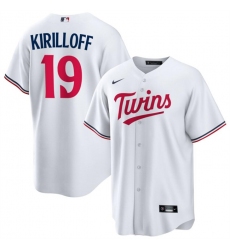 Men's Minnesota Twins #19 Alex Kirilloff White Cool Base Stitched Baseball Jerseys