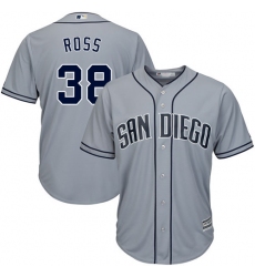 Men's Majestic San Diego Padres #38 Tyson Ross Authentic Grey Road Cool Base MLB Jersey