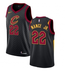 Women's Nike Cleveland Cavaliers #22 Larry Nance Jr. Swingman Black NBA Jersey Statement Edition