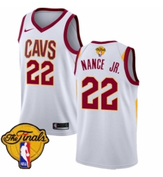 Youth Nike Cleveland Cavaliers #22 Larry Nance Jr. Authentic White 2018 NBA Finals Bound NBA Jersey - Association Edition