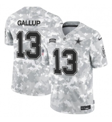 Men's Dallas Cowboys #13 Michael Gallup 2024 F.U.S.E Arctic Camo Salute To Service Limited Stitched Football Jersey