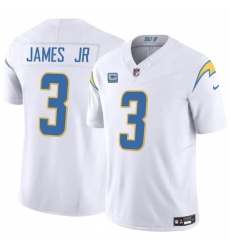 Men's Los Angeles Chargers #3 Derwin James Jr. White 2024 F.U.S.E. With 4-Star C Vapor Untouchable Limited Stitched Jersey