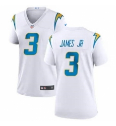 Women Los Angeles Chargers #3 Derwin James Jr. White Vapor Untouchable Limited Stitched Jersey