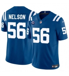 Men's Indianapolis Colts #56 Quenton Nelson Blue 2024 F.U.S.E. With 4-Star C Vapor Limited Stitched Football Jersey