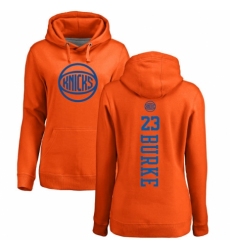 NBA Women's Nike New York Knicks #23 Trey Burke Orange One Color Backer Pullover Hoodie