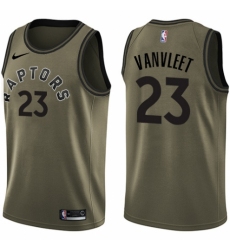 Men's Nike Toronto Raptors #23 Fred VanVleet Swingman Green Salute to Service NBA Jersey