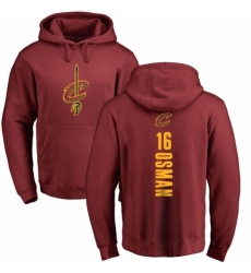 NBA Nike Cleveland Cavaliers #16 Cedi Osman Maroon Backer Pullover Hoodie