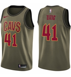 Youth Nike Cleveland Cavaliers #41 Ante Zizic Swingman Green Salute to Service NBA Jersey
