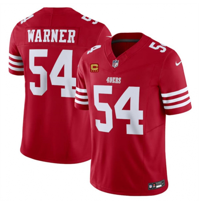 Men's San Francisco 49ers #54 Fred Warner Red 2024 F.U.S.E. With 4-Star C Vapor Untouchable Limited Football Stitched Jersey