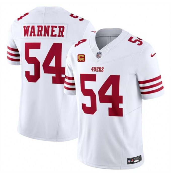 Men's San Francisco 49ers #54 Fred Warner White 2024 F.U.S.E. With 4-Star C Vapor Untouchable Limited Football Stitched Jersey