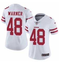 Women's Nike San Francisco 49ers #48 Fred Warner White Vapor Untouchable Limited Player NFL Jersey