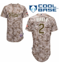Men's Majestic San Diego Padres #2 Jose Pirela Replica Camo Alternate 2 Cool Base MLB Jersey