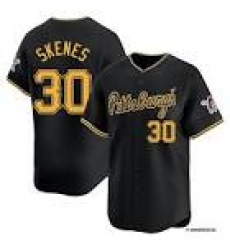 Mens Pittsburgh Pirates #30 Paul Skenes Nike Black Cool Base Jersey