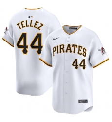 Men's Pittsburgh Pirates #44 Rowdy Tellez White Home Limited Baseball Stitched Jersey