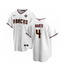 Men's Arizona Diamondbacks #4 Ketel Marte White 2023 World Series Cool Base Stitched Baseball Jersey