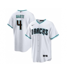 Men's Arizona Diamondbacks #4 Ketel Marte White Cool Base Stitched Baseball Jersey