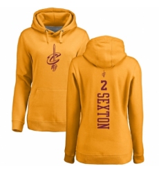 NBA Women's Nike Cleveland Cavaliers #2 Collin Sexton Gold One Color Backer Pullover Hoodie